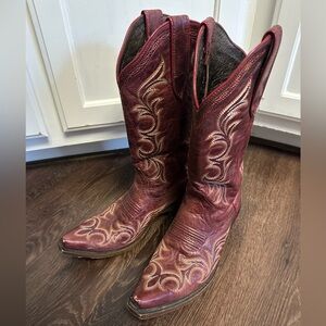 Ariat Hazen Western Boots Red 9B